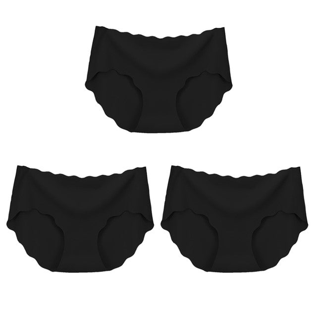 3-Pack Women's Seamless Briefs | Silky Look Sexy Underwear