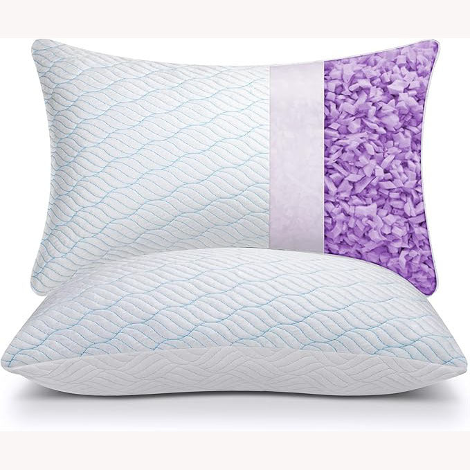 Gel Lavender Pillow | Cooling Memory Foam Neck Pillow