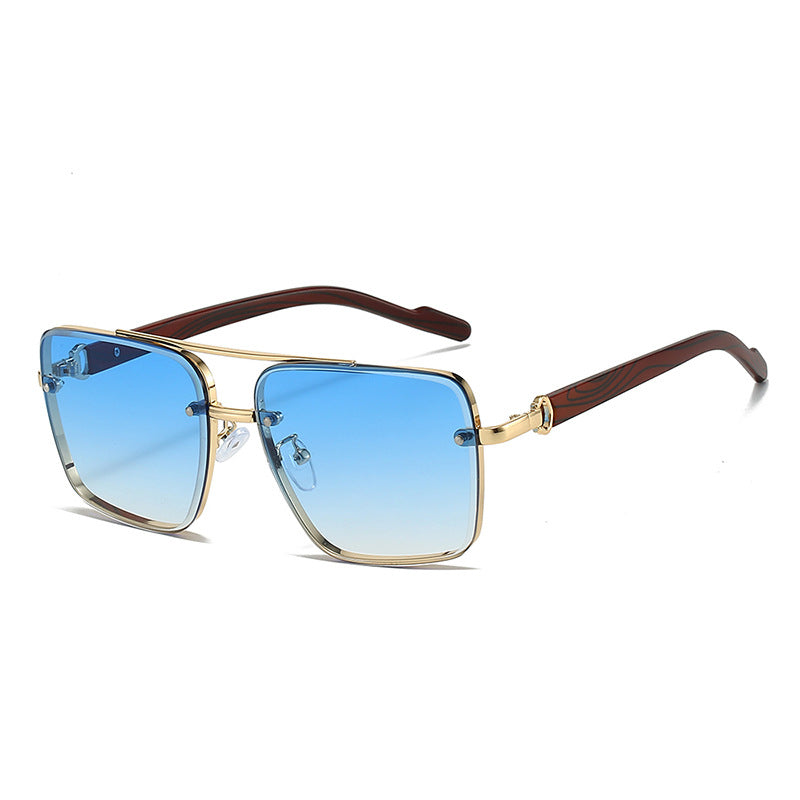 Herren Sonnenbrille Doppelsteg | Holzoptik | Moderne Brille