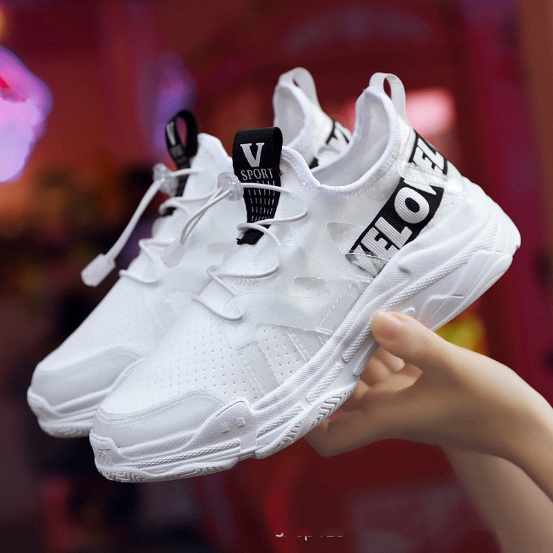 Damen Mesh Sneaker Korean Style | Weiße Sommerschuhe