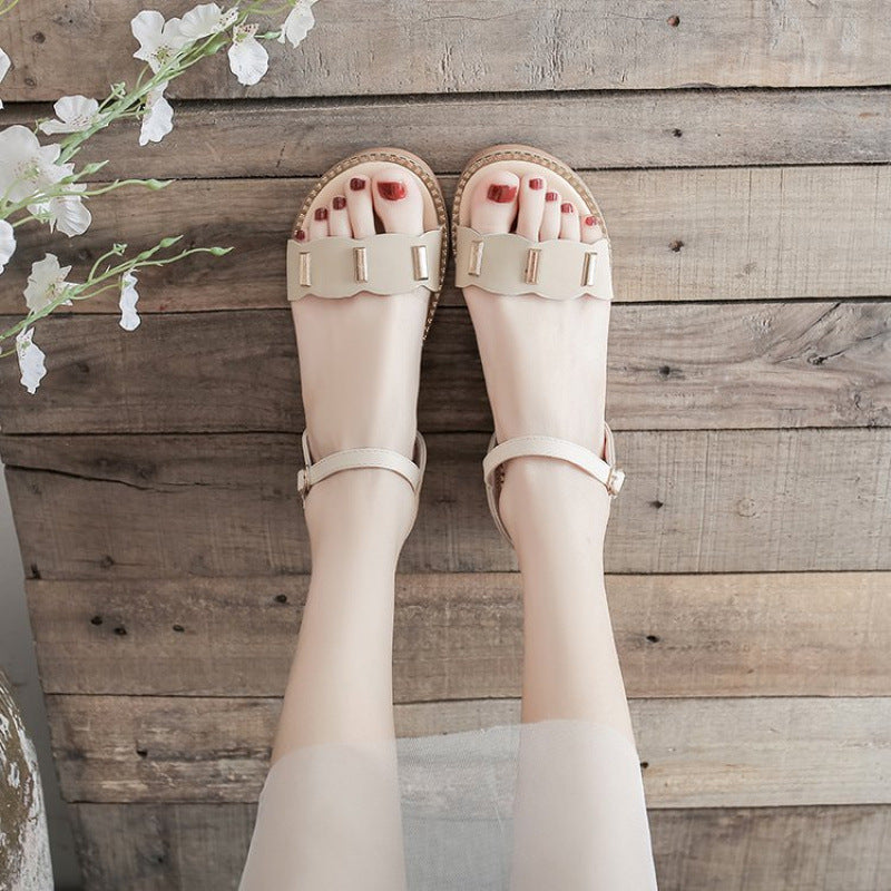Women's Sandals Block Heel Elegant Summer Fairy Style Comfortable