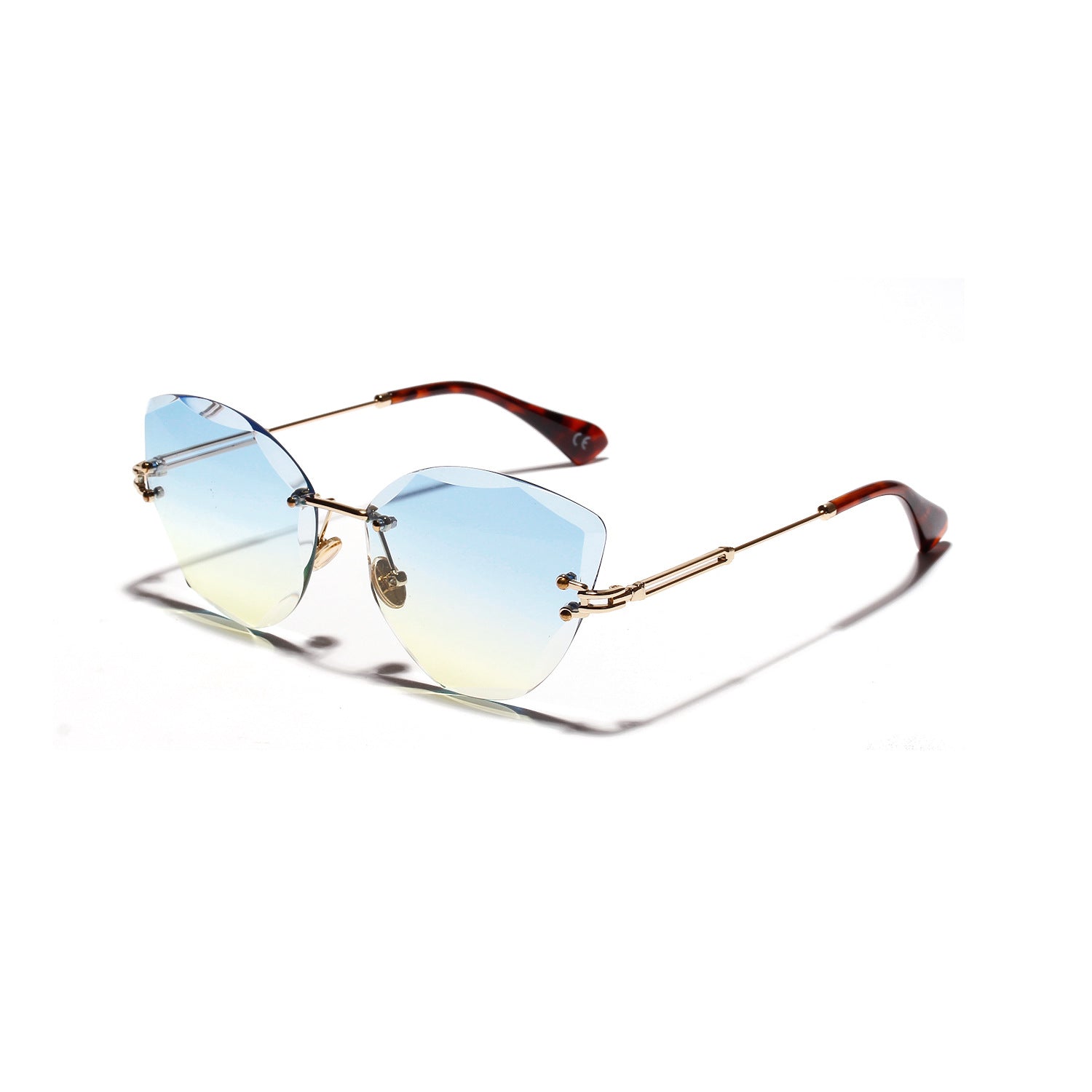Cat-Eye Sonnenbrille Damen | Retro Luxus Strass Brille