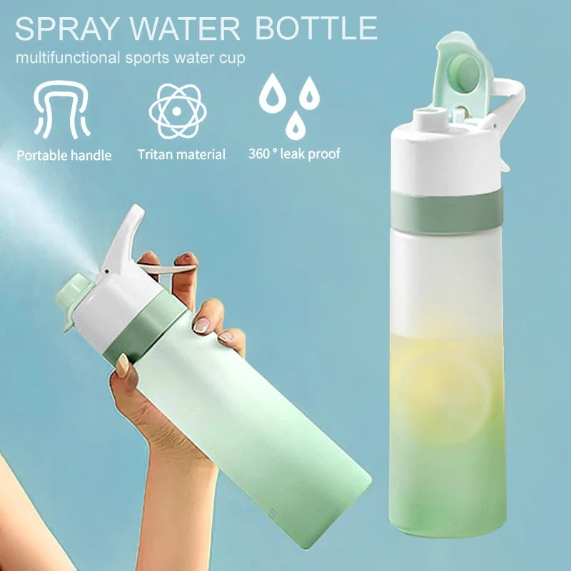 Sprüh Trinkflasche Premium – Sport Wasserflasche mit Nebelfunktion