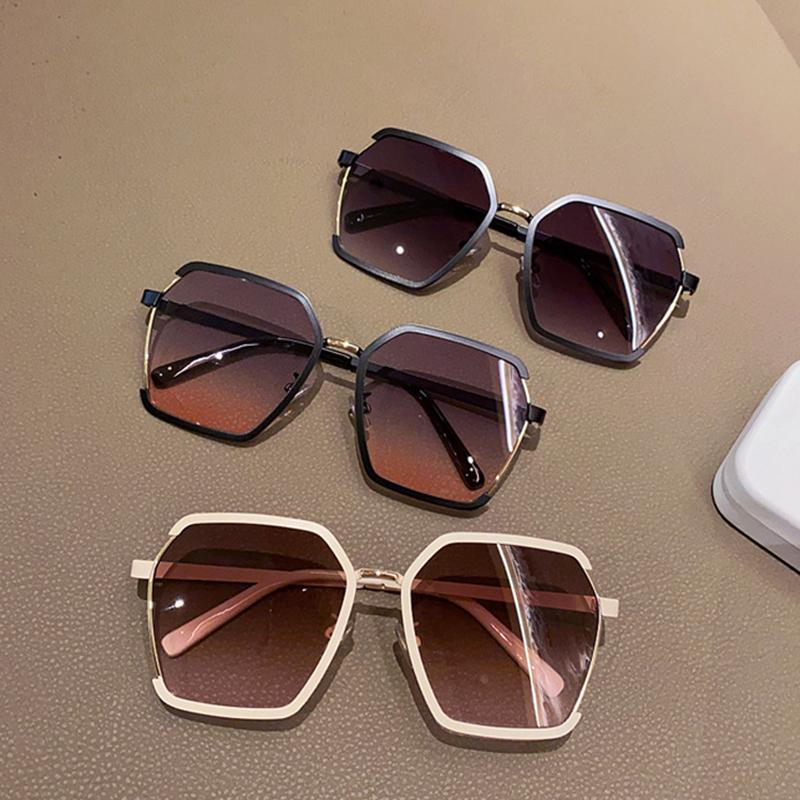Vintage Halbrahmen Sonnenbrille Damen | Oversize UV400 Luxus
