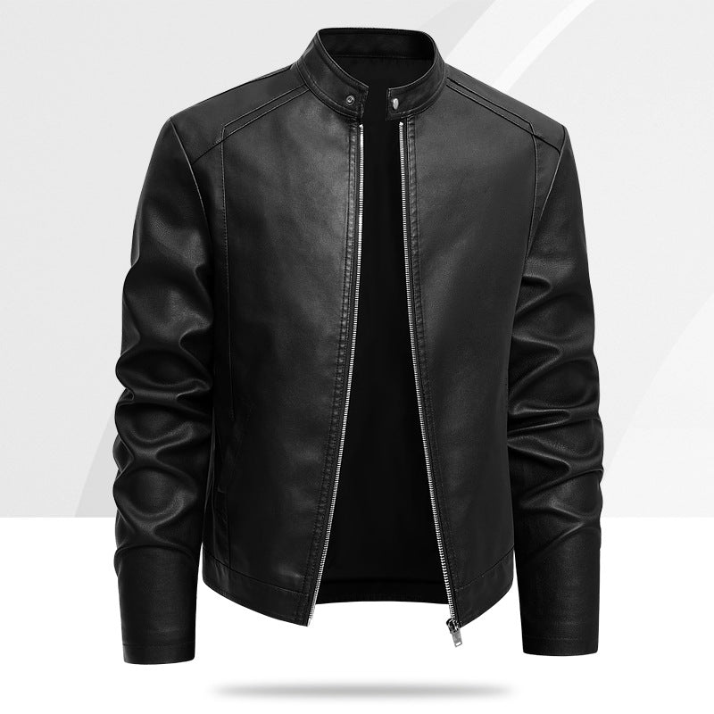 Herren PU Lederjacke Frühling Herbst – Moderne Casual Jacke