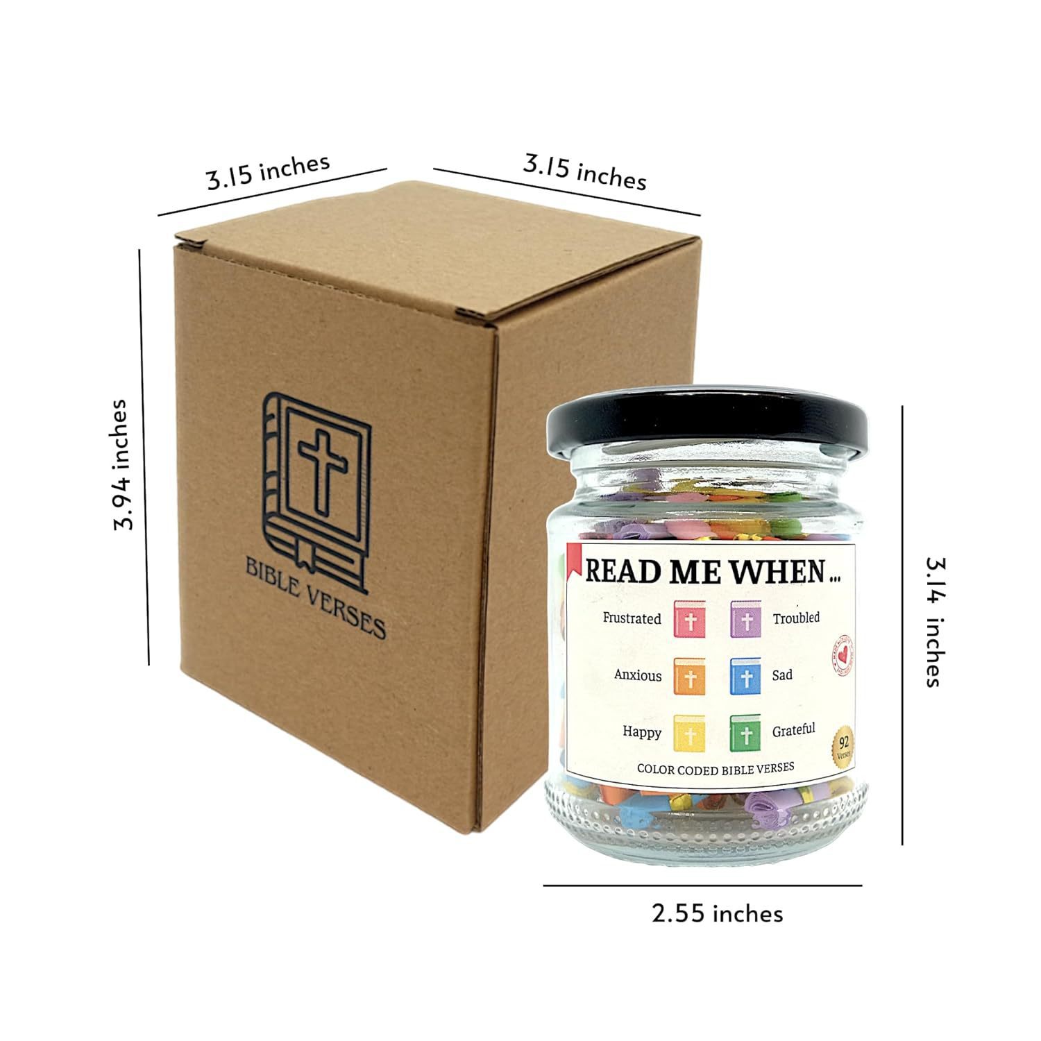 Bible Verses in a Jar | Christian Gift | Prayer Box Inspiration