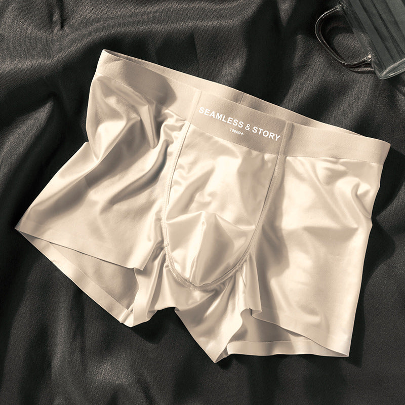Men's Ice Silk Boxer Briefs | Luxury Satin | Cooling Breathable