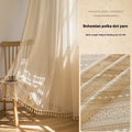 Lace Curtain Wood Look | transparent natural elegant modern