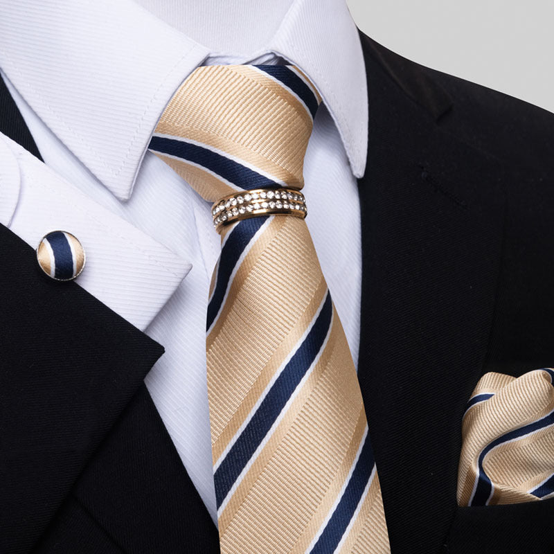 Men's Tie colorful striped floral modern elegant statement