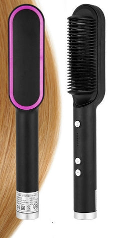 2-in-1 Glättungsbürste & Lockenstab – Ionen Haarstyler Elektrisch