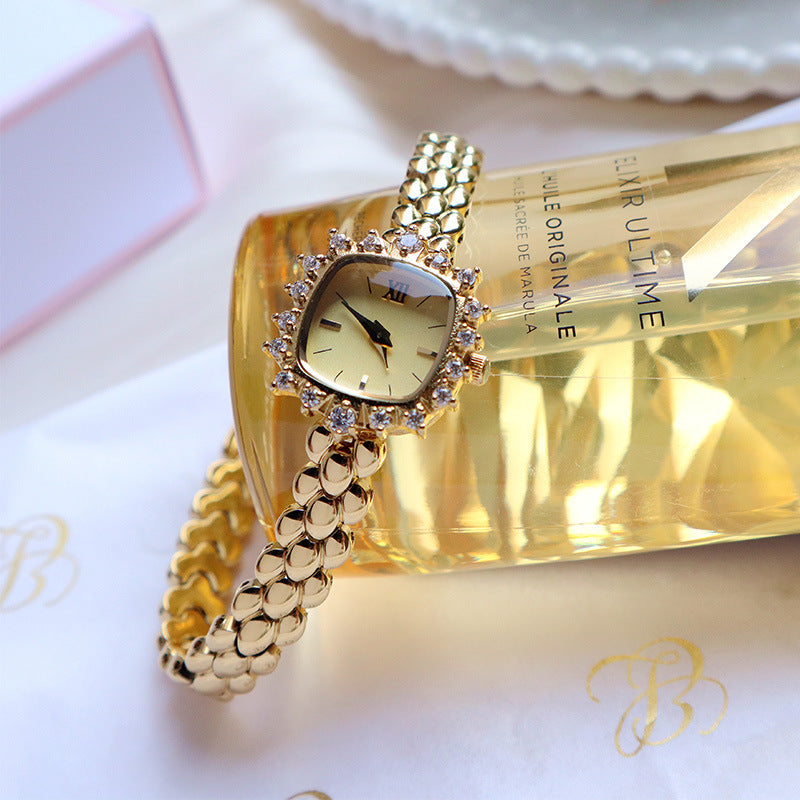 Ladies' Vintage Watch with Fine Chain Bracelet – Elegant Niche Watch