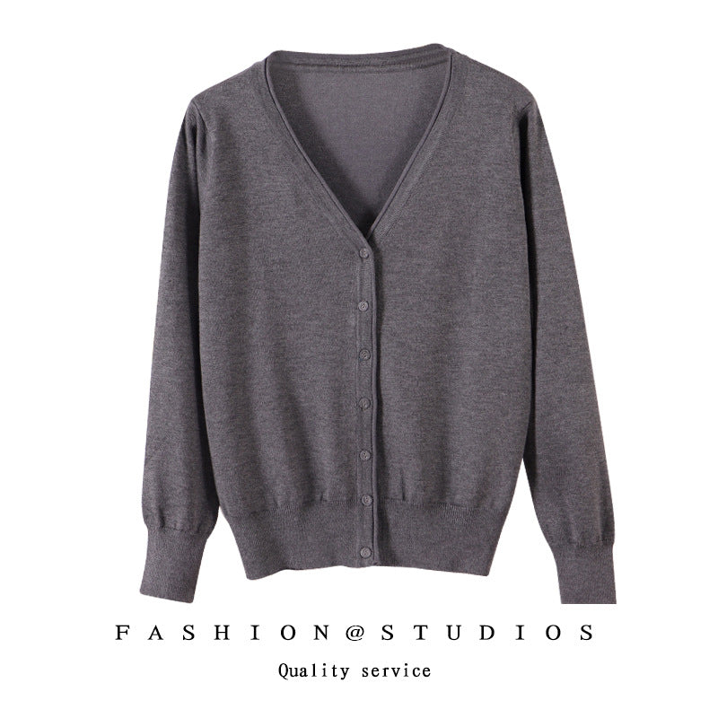 Women's Slim Fit Knitted Cardigan – Plus Sizes Spring Autumn