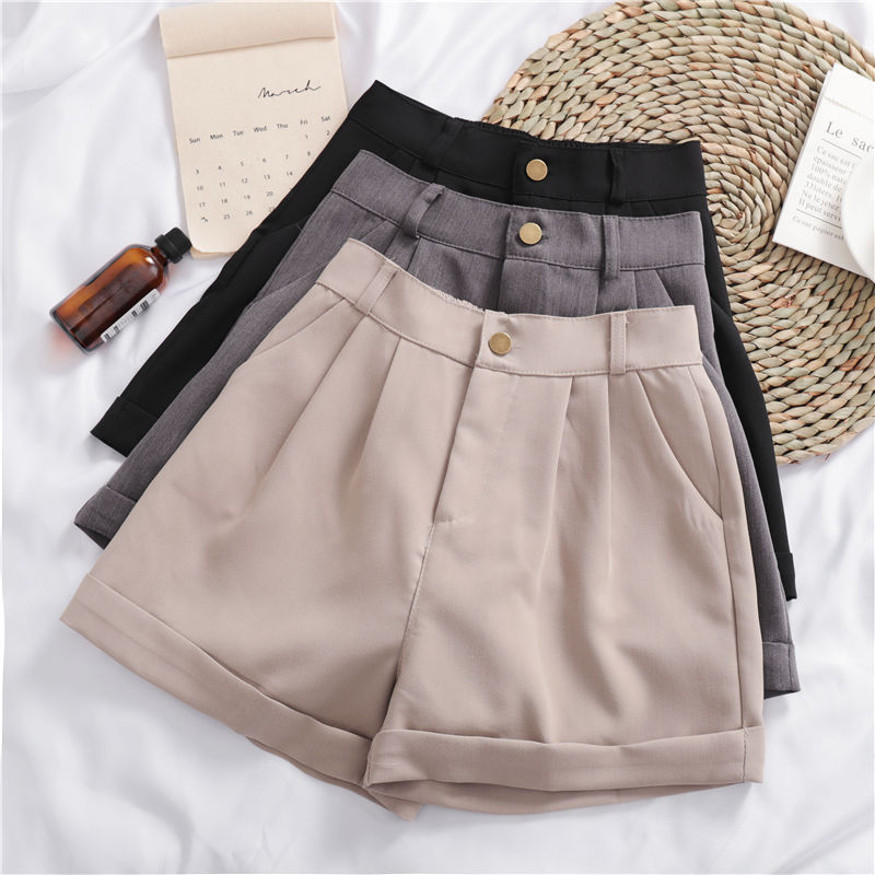 Women's Casual Shorts Loose Cuffed Summer Comfortable Elegant