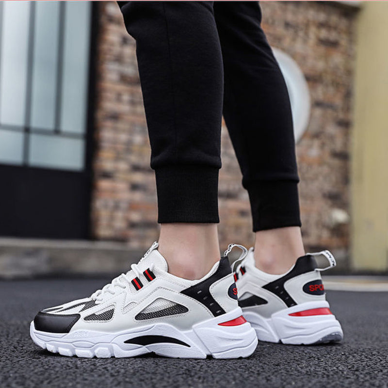 Herren Weiße Sneaker Rutschfest Running Walking Sport Schuhe