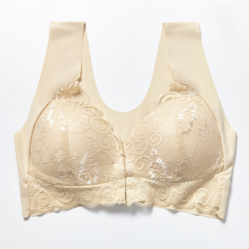 Plus Size Lace Push-Up Bra | Backless with Front Closure