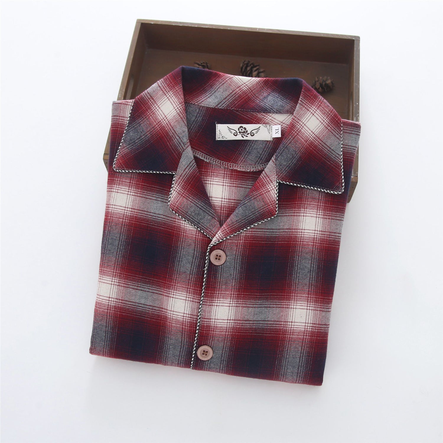 Herren Flanell Pyjama Warm | Winter Nachtwäsche Set