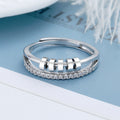 Five-Ring Zircon Hipster Swivel Ring