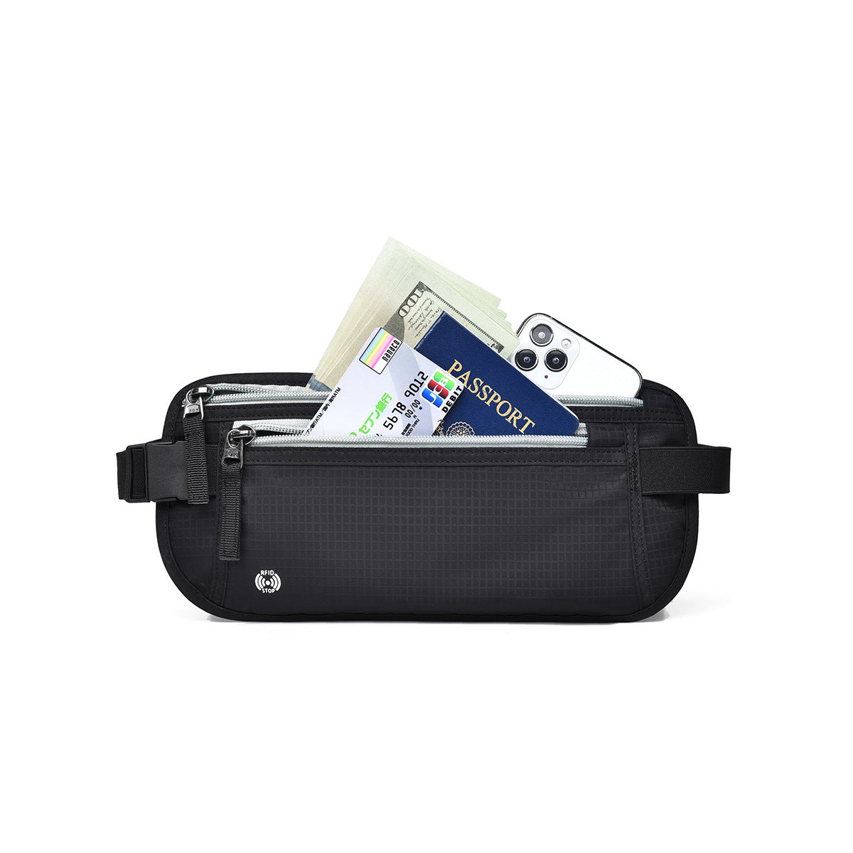 RFID Travel Bag for Men – Waterproof Hidden Passport & Document Pouch