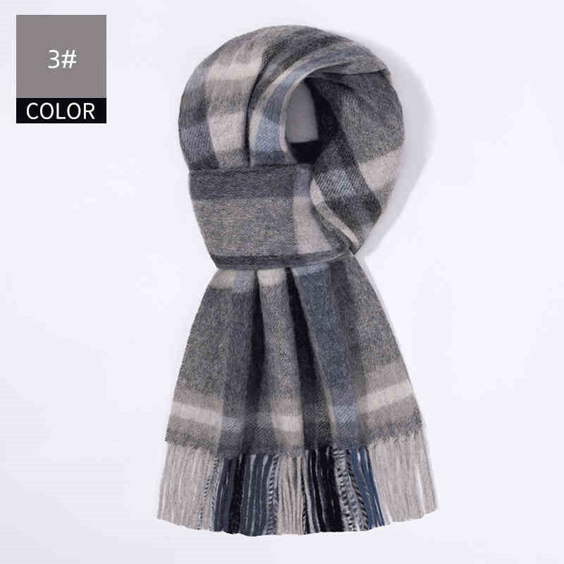 Men's Cashmere Scarf Winter Soft Warm Elegant Luxury