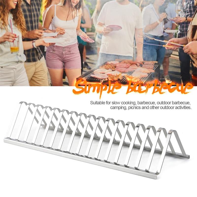 Stainless Steel Rib Rack BBQ Grill Holder - Premium Grill Stand