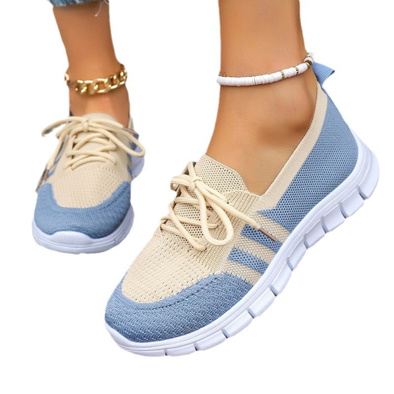 Women's Lightweight Flyknit Sneakers | Breathable Sports Casual Shoes