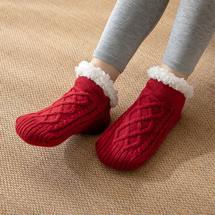 Damen Winter Kuschelsocken – Rutschfeste Plüsch Home Socks Warm
