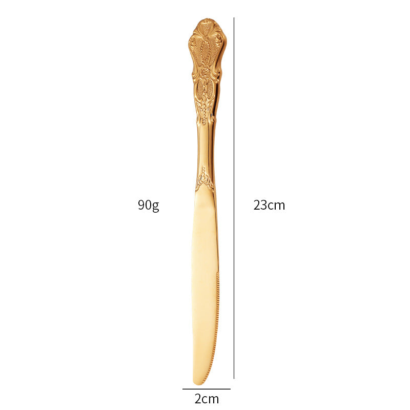 Gold Besteckset Edelstahl | Luxus Tafelbesteck modern elegant