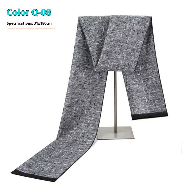 Men's Business Scarf striped soft warm elegant winter
