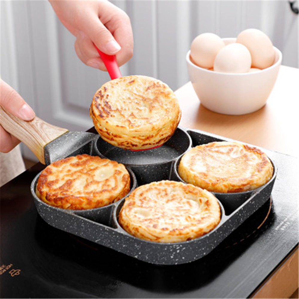 4-Section Nonstick Breakfast Pan – Egg Burger Pancake Pan