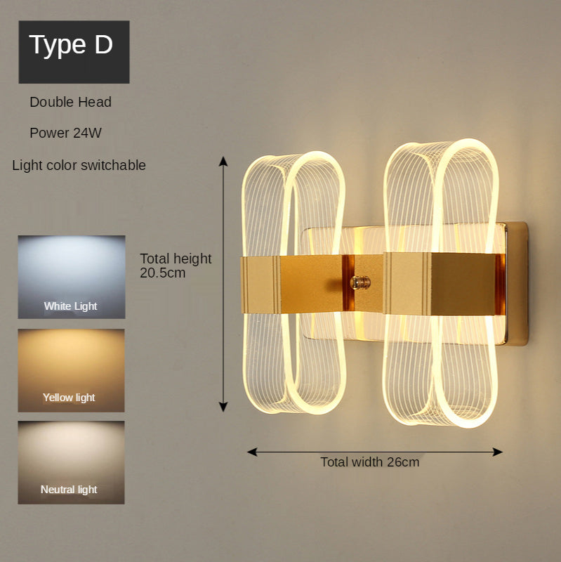 Gold Nordic Wall Light Luxury Design Living Room Lamp