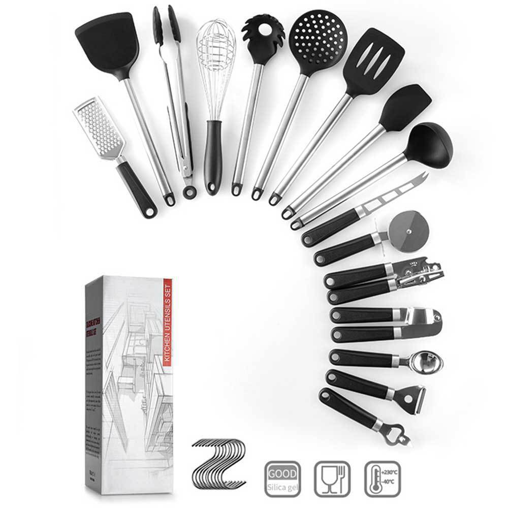 Silicone Kitchen Utensil Set - Non-Stick Spatula & Spoon Set