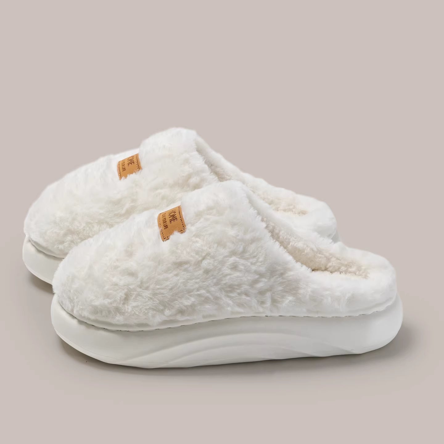 Women's Plush Slippers Warm – Thick Sole Non-slip Comfort