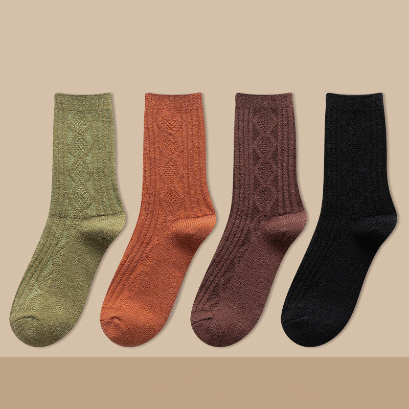 Damen Kaschmir Kniestrümpfe Warm – Dicke Kuschel Langsocken