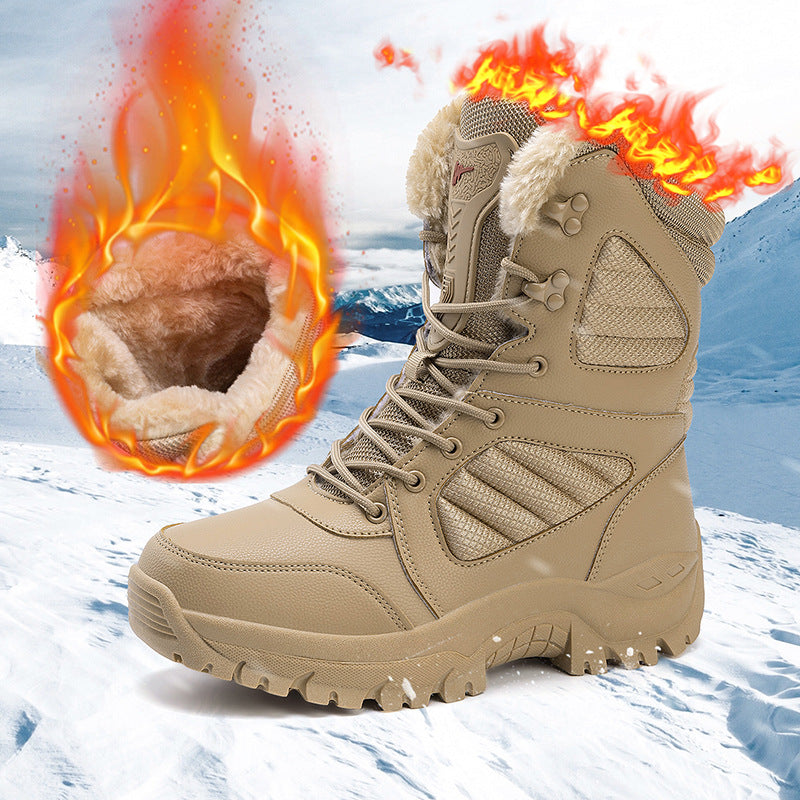 Men's Waterproof Snow Boots - Warm Insulated Ski Winter Boots