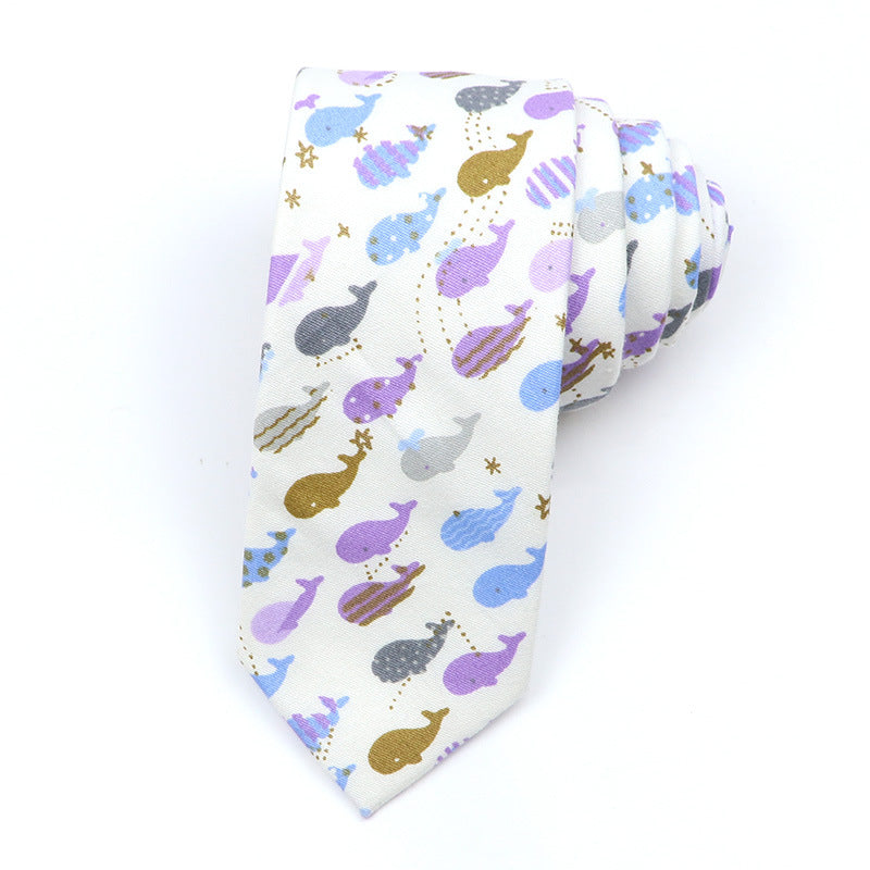 Slim Tie Men's Cotton Korean Slim Modern Elegant