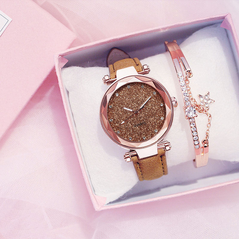Ladies Electronic Wristwatch Set | Elegant Gift Box Watch