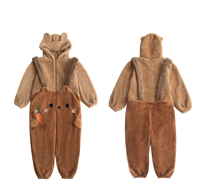 Women's Teddy Pajama Onesie | Warm Fleece Jumpsuit Winter