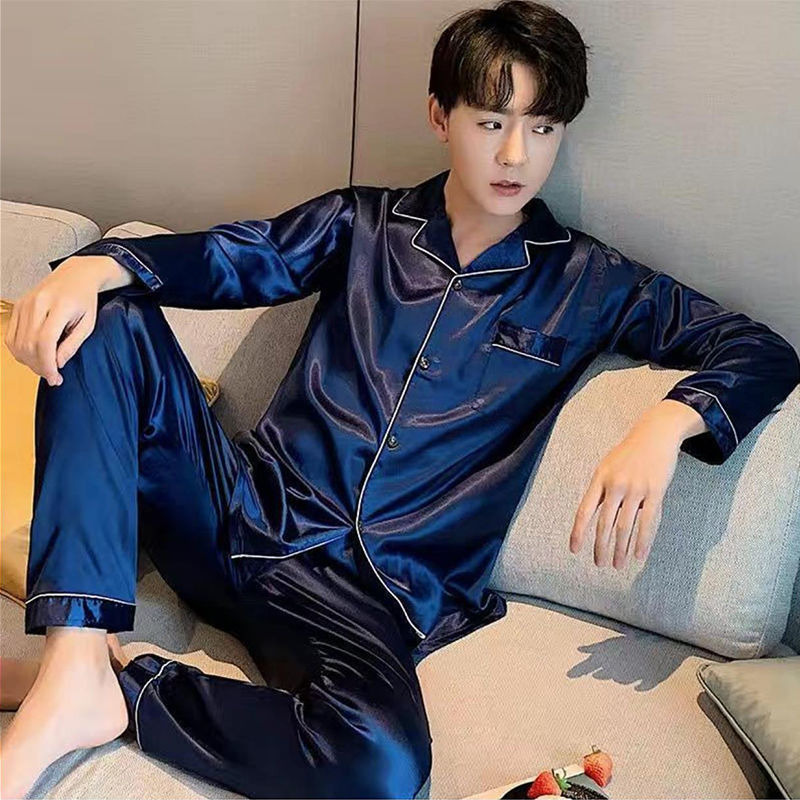 Herren Seiden Pyjama Große Größen | Luxus Nachtwäsche Set