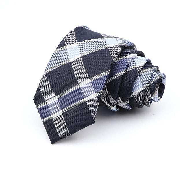 Slim Krawatte 6cm kariert modern Herren Polyester elegant