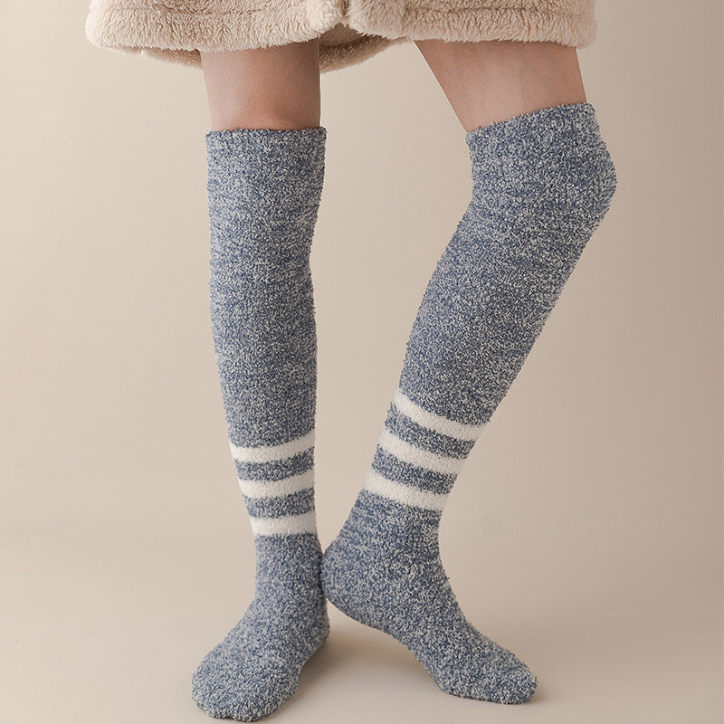 Men's Over-the-Knee Thermal Socks | Coral Fleece extra warm