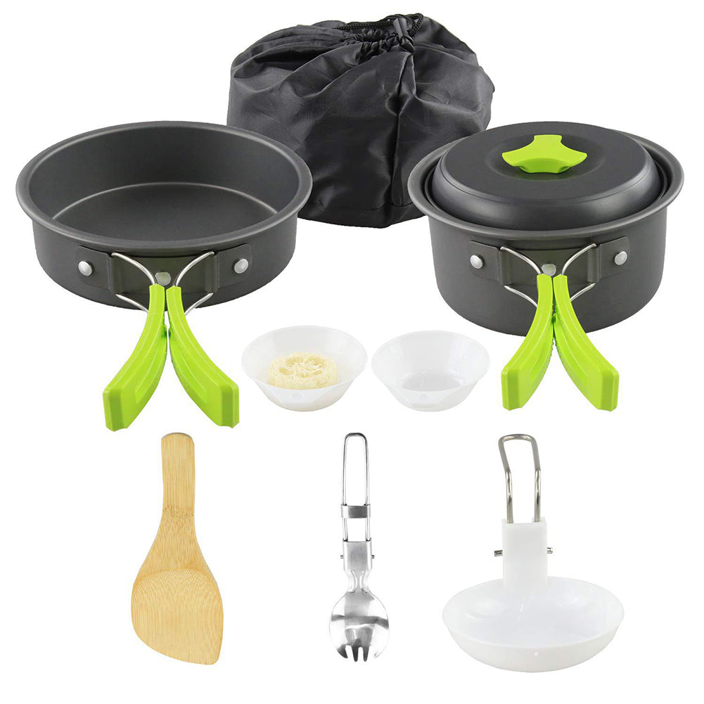 Multifunctional Camping Cookware Set Aluminum | Outdoor Cookware Set for Camping, Hiking & BBQ