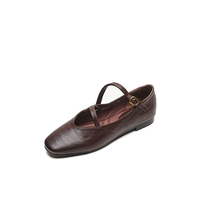 Vintage Mary Jane Damen Schuhe | Flach Rutschfest Elegant
