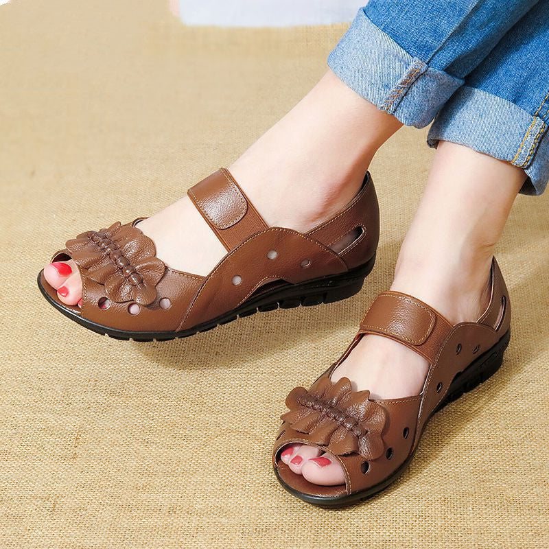 Damen Komfort Sandalen Fish Mouth | Bequeme Sommer Flats
