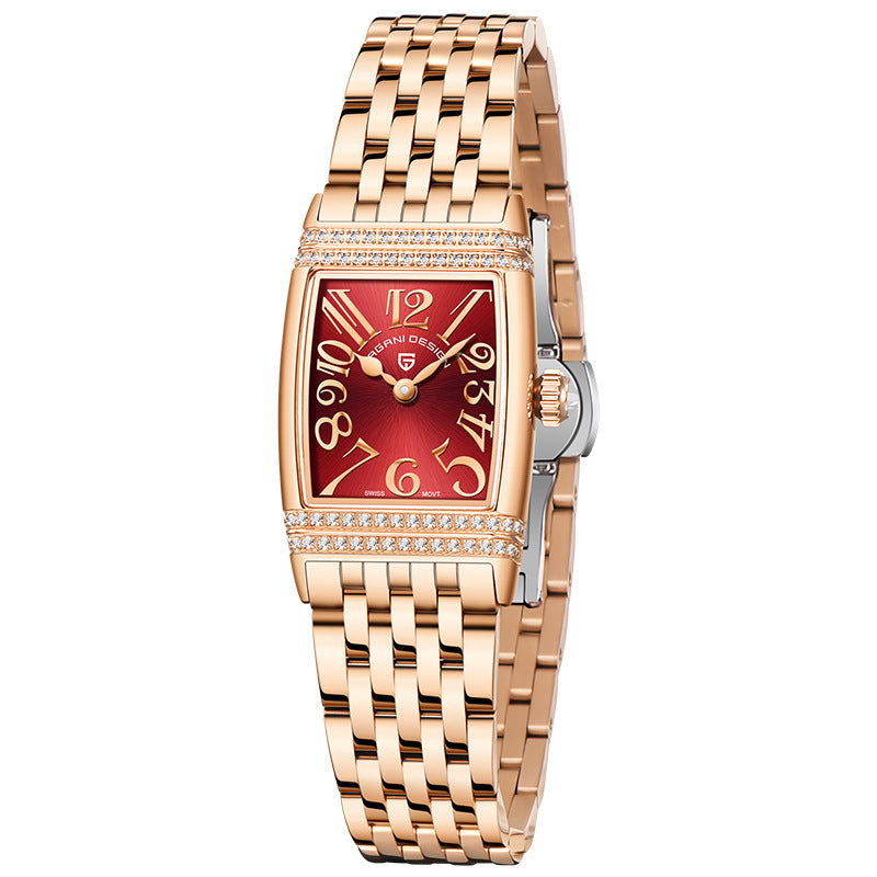 Women's Square Quartz Watch | Elegant Rhinestone Fashion Watch