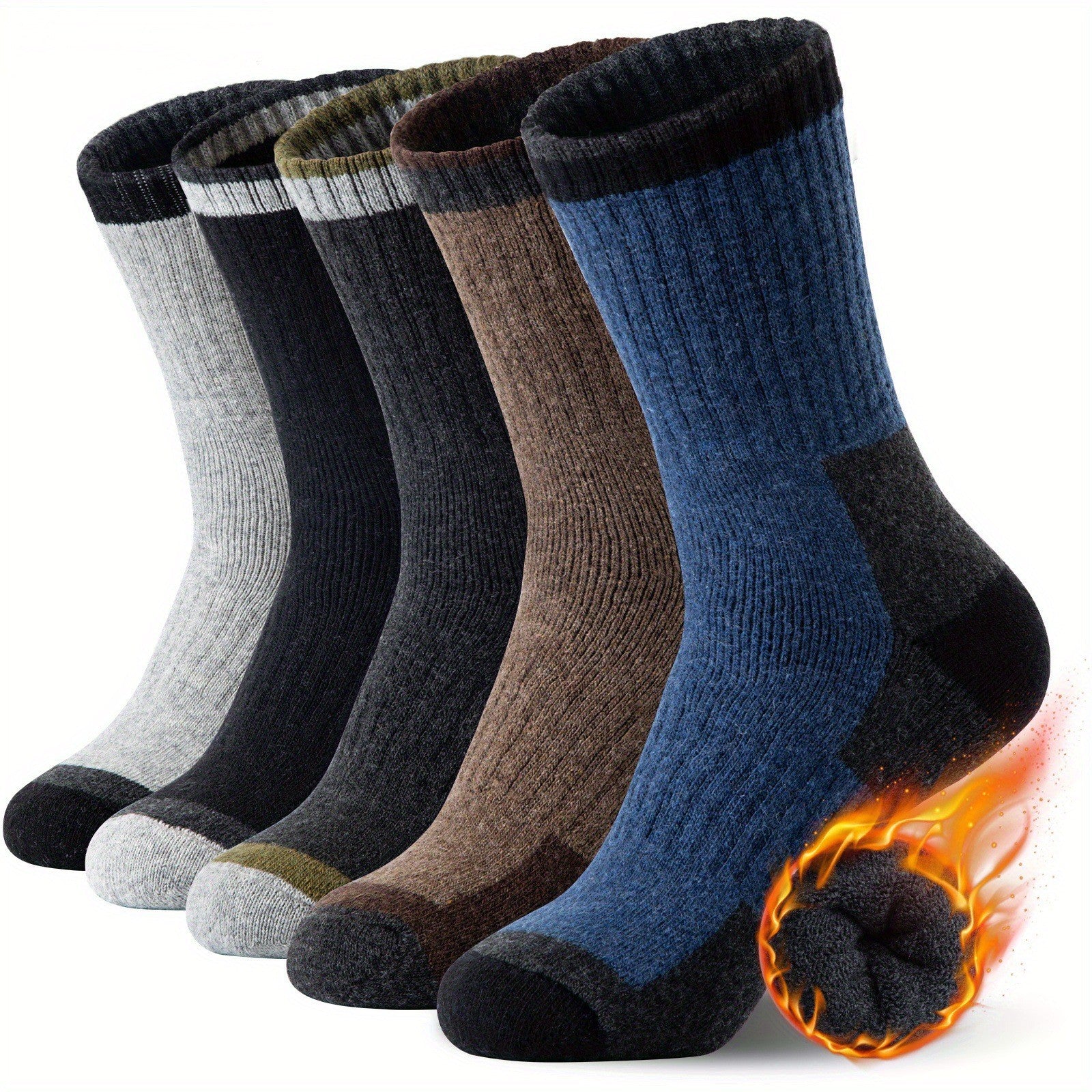Men's Lined Wool Socks Warm | Thermal Winter Socks