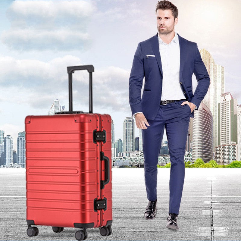Aluminum Magnesium Trolley Case with 360° Wheels | Premium Metal Hard Shell