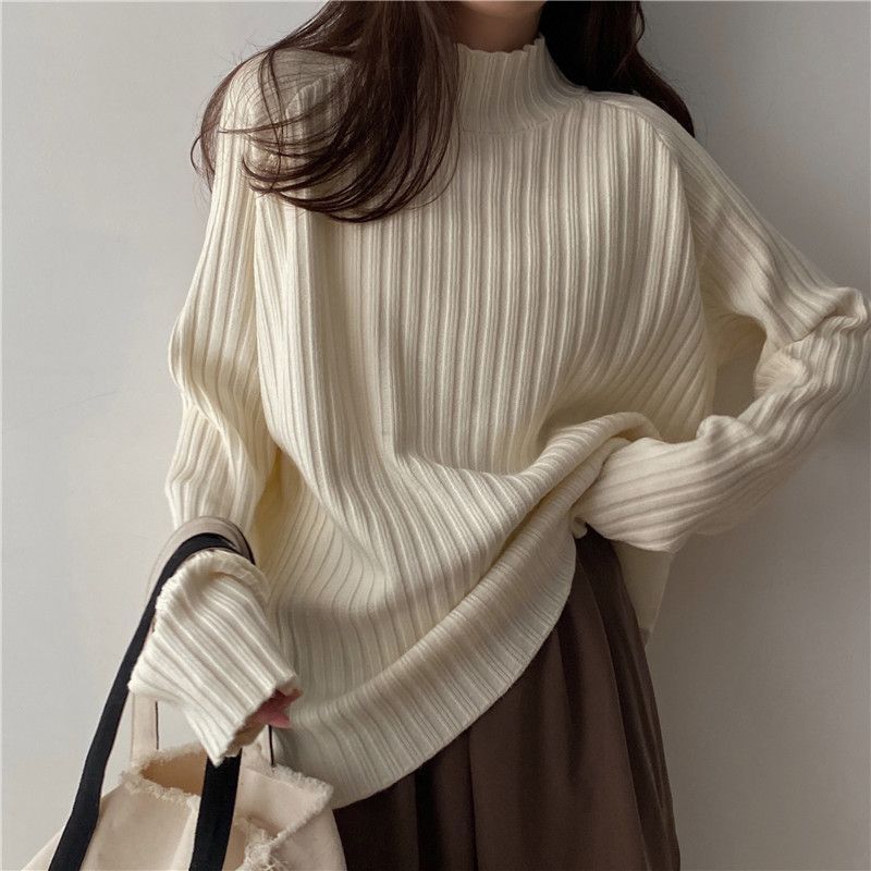 Damen Oversize Strickpullover | Warmer Winterpullover Stil