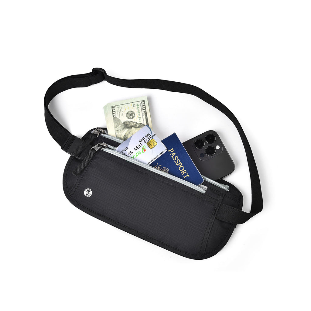 RFID Travel Bag for Men – Waterproof Hidden Passport & Document Pouch
