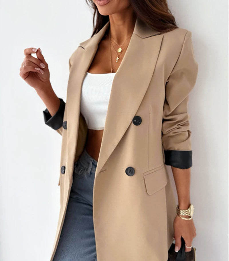 Damen Blazer Beige – Lockerer Schnitt, Casual & Zeitlos Elegant
