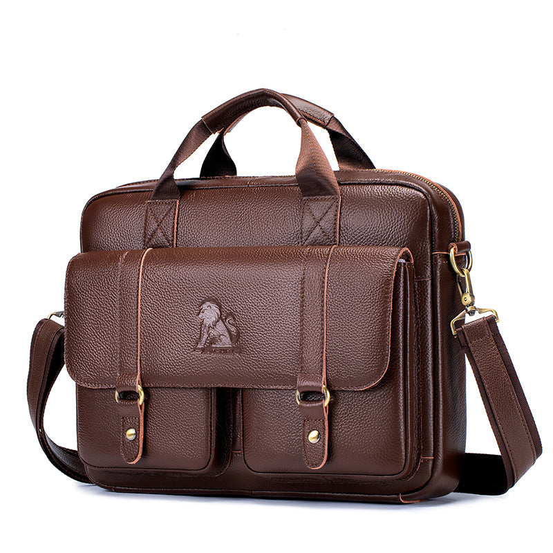 Men's Leather Briefcase – Large Business Handbag